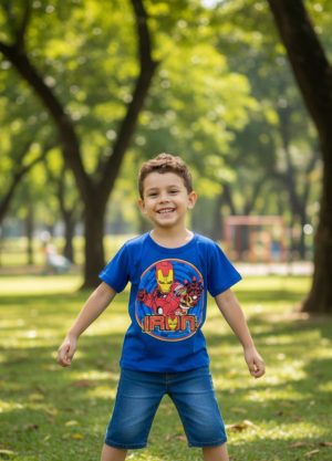 Camisa infantil estampada