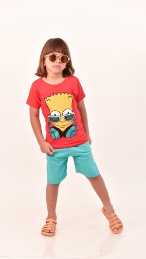 Conjunto masculino de manga shorts moletinho