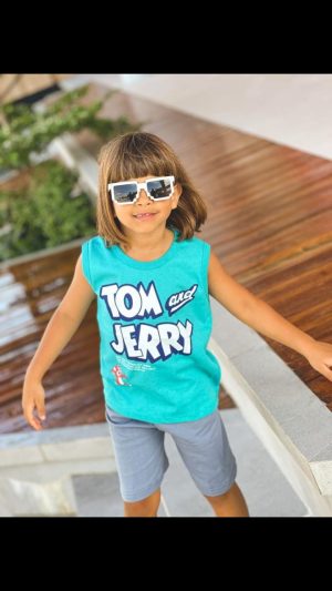 Conjunto masculino regata shorts moletinho